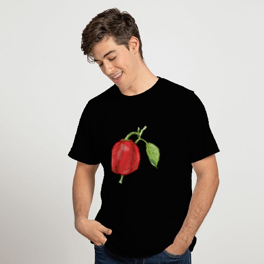 Red Pepper Vector Capsicum T Shirts