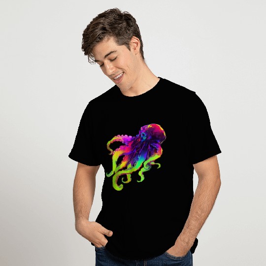 Neon Octopus T Shirts
