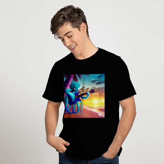 Octopus Playing Guitar T Shirts