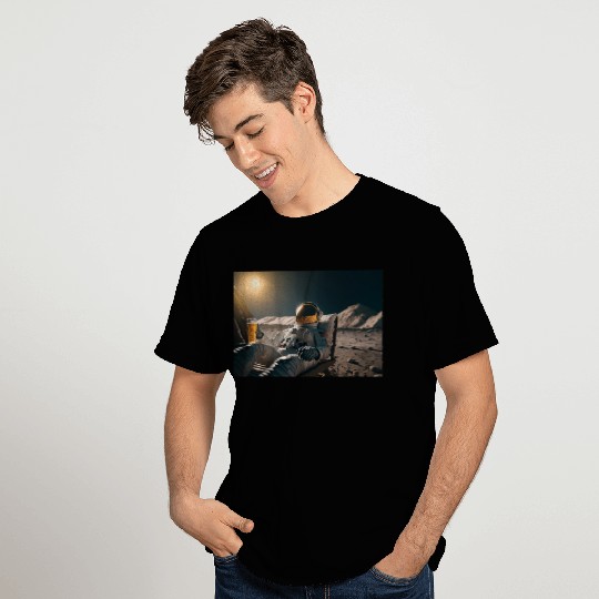 Astronaut drinking beer on the moon T Shirts