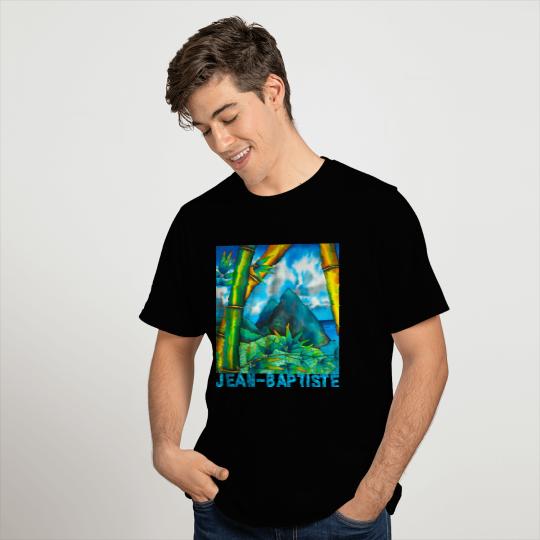 St. Lucia Pitons & Bamboo T Shirts