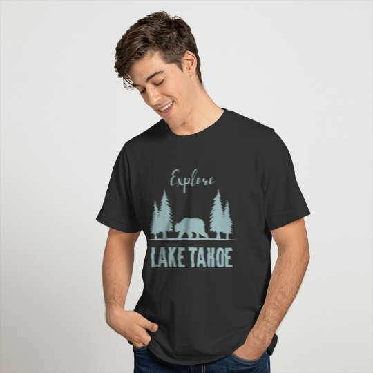 Blue Lake Tahoe T Shirts Bear Tree