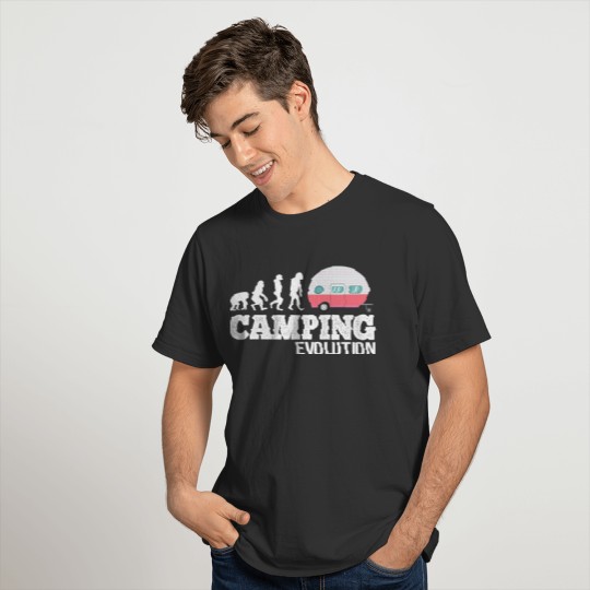 Cute Camping Girls Evolution Camper Van Woman T Shirts