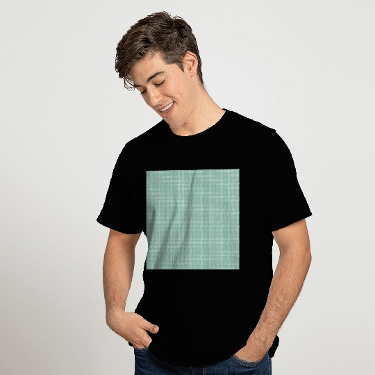 Retro Checkered Pattern Teal T Shirts