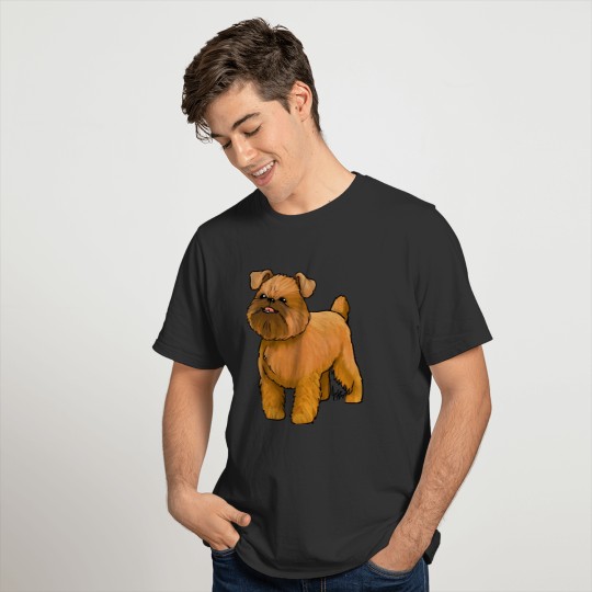 Dog Brussell s Griffon Natural Red T Shirts