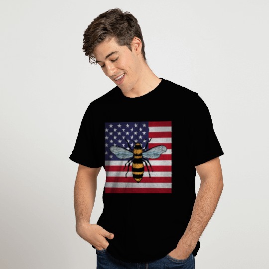 Beekeeper Beekeeping Us Flag T Shirts