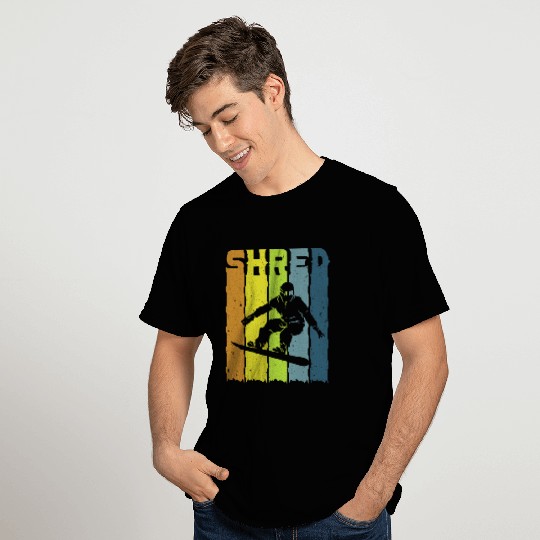 Snowboarder Freestyle SHRED Snowboarding T Shirts