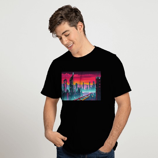 Cyberpunk Cityscape T Shirts