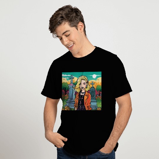 90s Anime Goth Girl T Shirts