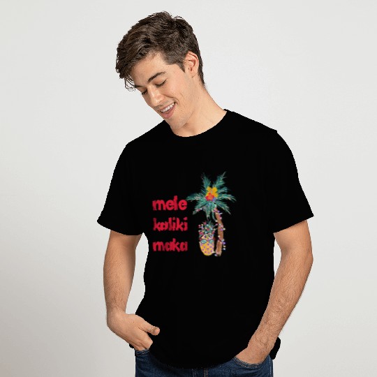 Mele Kalikimaka: Hawaiian Palm Tree & Pineapple T Shirts