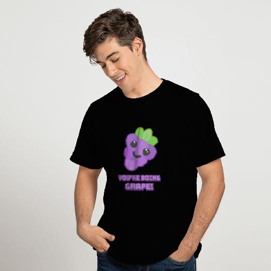 You're Doing Grape! Cute Grape Cartoon T Shirts