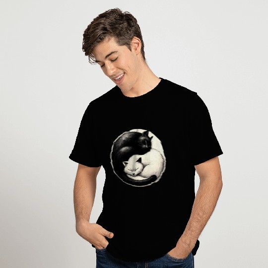 Yin and yang cats sleeping T Shirts