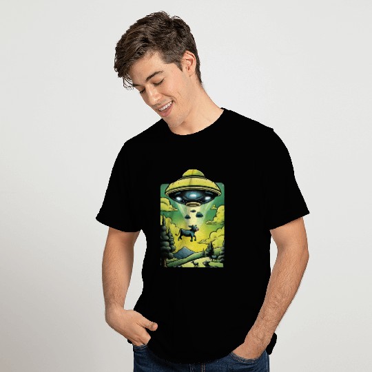 UFO Cow Abduction T Shirts