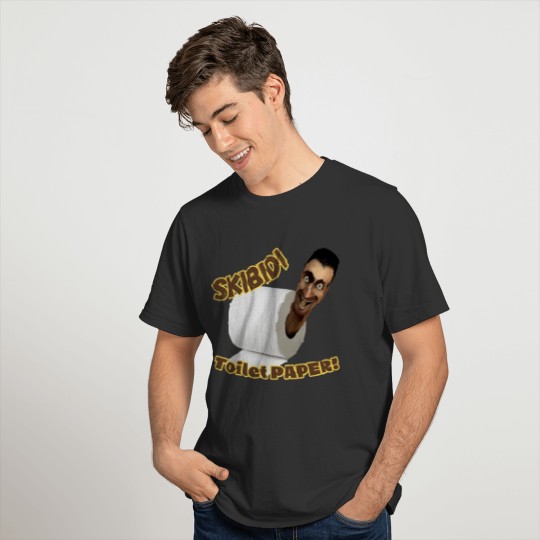 Skibidi Toilet Paper Design - Funny Meme T Shirts
