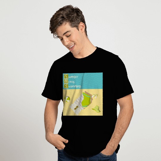 Summer means swimming beach scene T Shirts