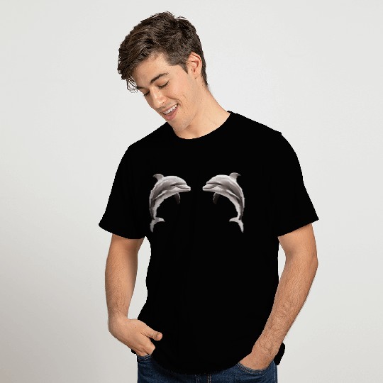 Two dolphins facing each other T Shirts