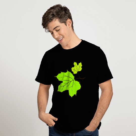 Two maple leaves drawing. Hand drawn. Maple leaf. T Shirts