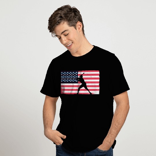 USA Flag Baseball 4th of July T Shirts