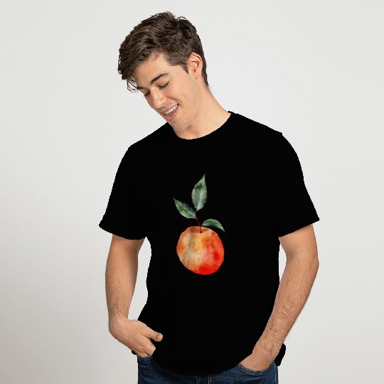bright peach with leaves illustration T Shirts
