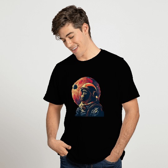 Space Vintage Travel Astronaut Monkey T Shirts