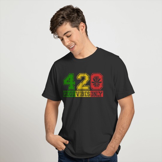 Witty 420 GoodVibes Herb Weed Marijuana Design T Shirts