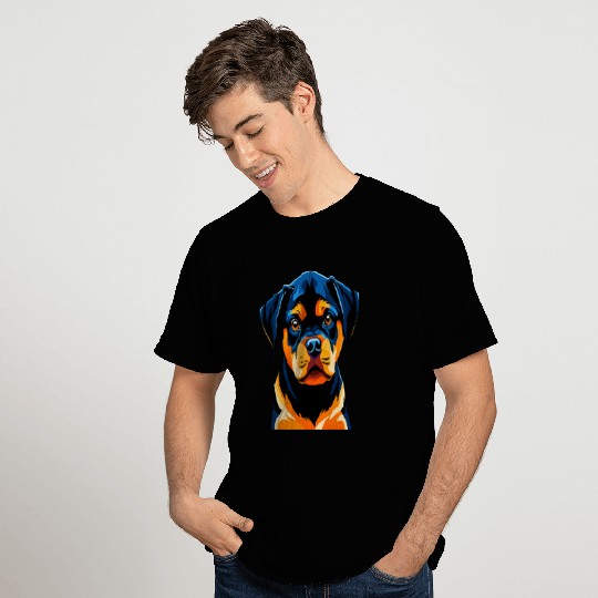 Cute Rottweiler Puppy's Illustration T Shirts