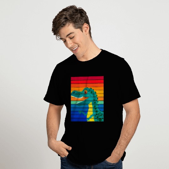 Rainbow dinosaur T Shirts