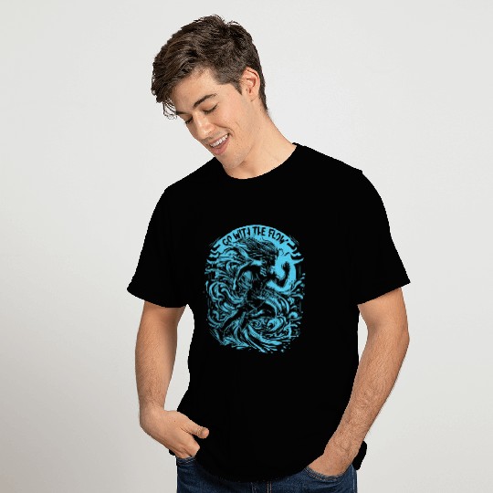 Aquarius running with the flow T Shirts