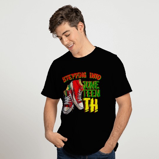 Stepping into Juneteenth Freedom Black History T Shirts