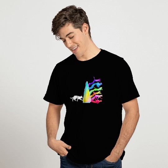 Funny Science Nerd, Geek Cat Physics Rainbow T Shirts
