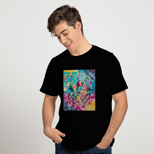 pop color geometric tie dye T Shirts