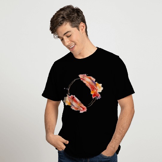 a vector abstract watercolor-painted frame involve T Shirts