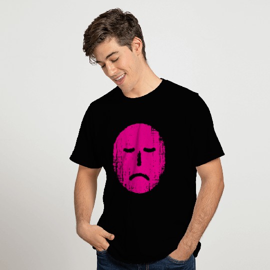 Sad Grunge Pink Face T Shirts
