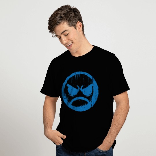 Cool Blue Angry Face T Shirts