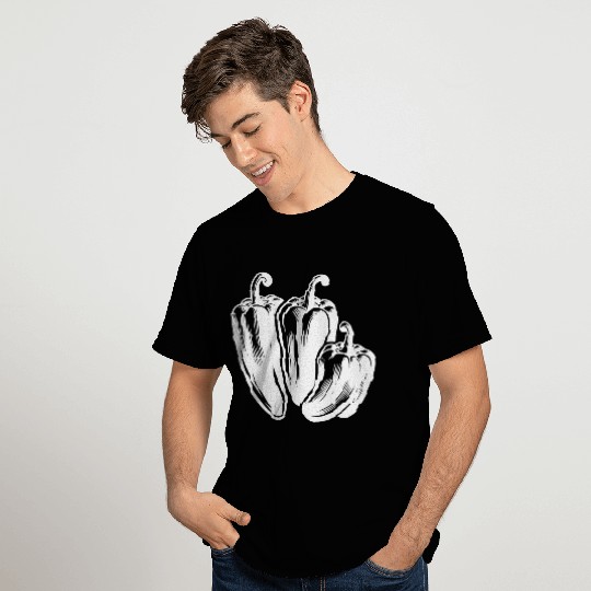 Three Peppers Simple Vegetable Design T Shirts