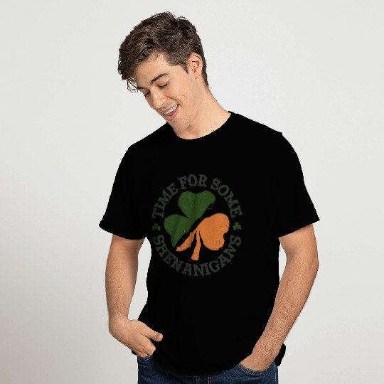 St. Patrick's Time For Some Shenanigans Clover T Shirts