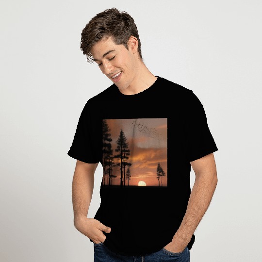 Pine forest at sunset T Shirts