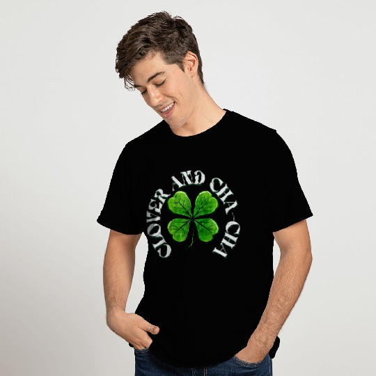 Clover Cha Cha 4-Leaf AI Clover Design T Shirts