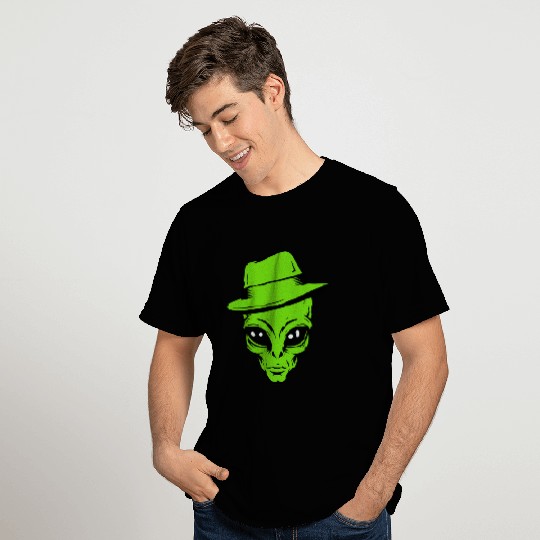 Grey Alien Retro Gangster T Shirts