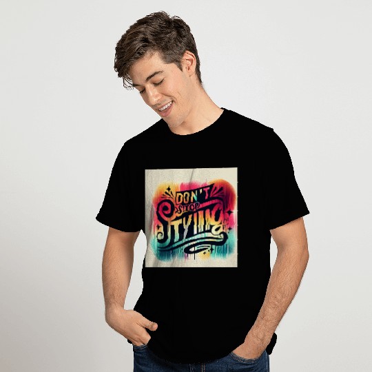 Vibrant Expressionist Typography T Shirts
