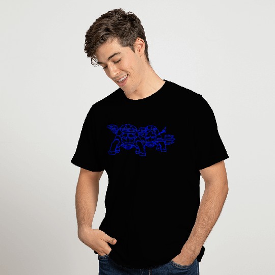 2 Turtles Conscience Team Devil Angel Evil Good T Shirts