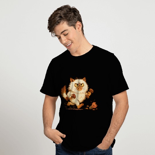 Fierce Cat Workout Illustration T Shirts