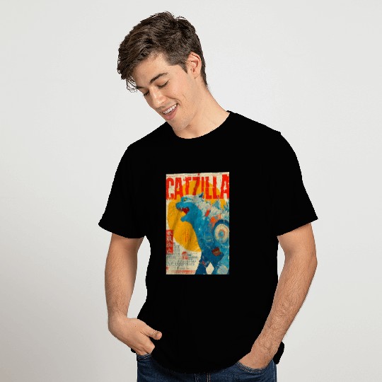 Catzilla Retro Movie Poster T Shirts