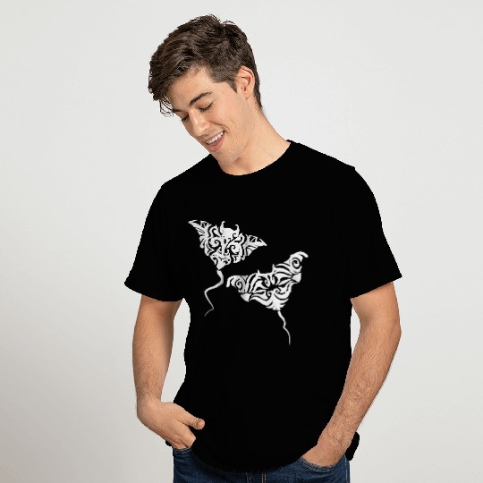 Intricate Butterfly Tribal Pattern T Shirts