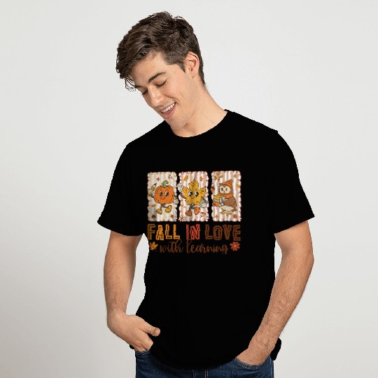 Fall In Love With Learning Cozy Autumn Pumpkin T Shirts