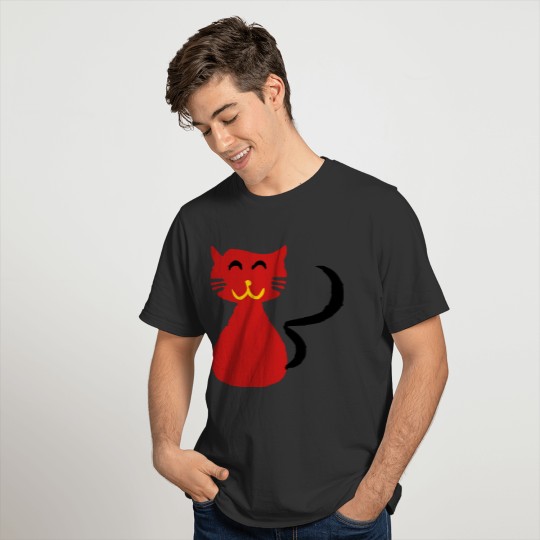 ♥ټCute Giggly Red Kitty Cat-Meow Meowټ♥ T Shirts