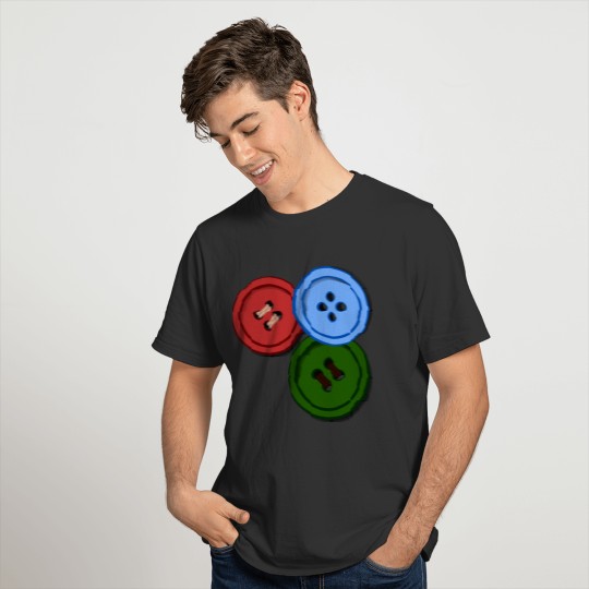 buttons coloured T Shirts