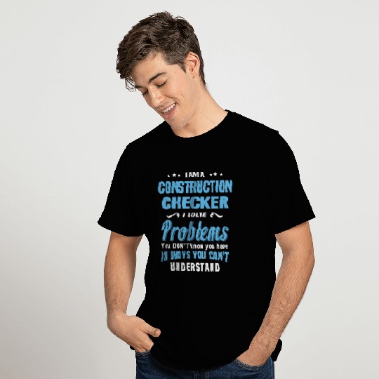 Construction Checker T Shirts