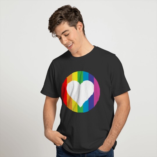 rainbow heart T-shirt