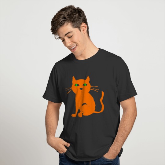 Orange Cat Halloween T-shirt